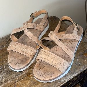 Korks Tan Strappy Sandals Size 8